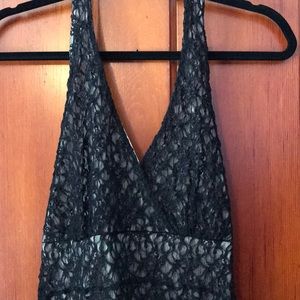 White House/Black Market Lace Halter Top